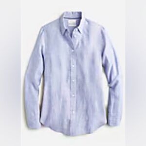 Women’s J. Crew Baird McNutt Light Blue  Linen Button Down Shirt